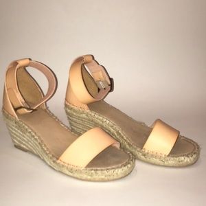 Gap Factory ankle strap faux leather espadrilles
